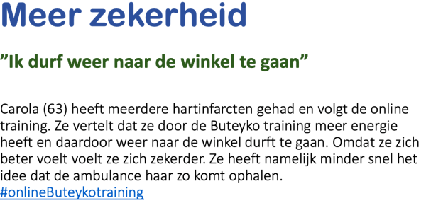 Hartinfarct, hyperventilatie, Buteyko Methode